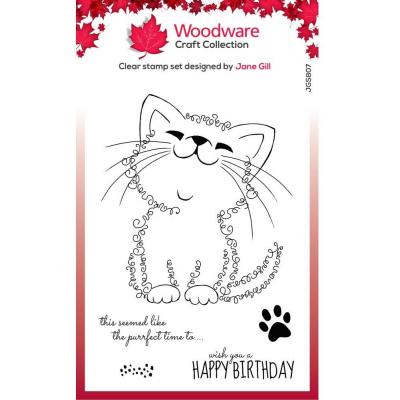 Creative Expressions Woodware Clear Stamps - Singles Fuzzie Friends - Kati The Kitten