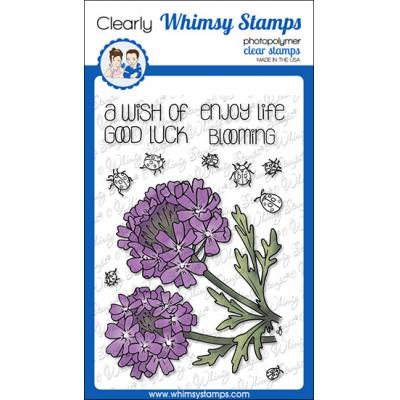 Whimsy Stamps Barbara Sproatmeyer Clear Stamps - Good Luck Flowers