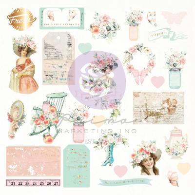 Prima Marketing Peach Tea Die Cuts- Ephemera