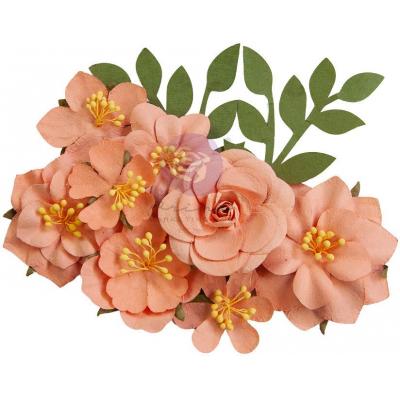 Prima Marketing Painted Floral Papierblumen - Orange Blossom