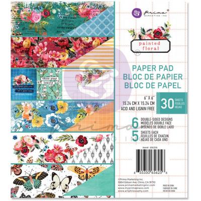 Prima Marketing Painted Floral Designpapier - Paper Pad