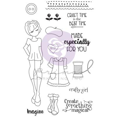 Prima Marketing Julie Nutting Cling Stamps - Mindy