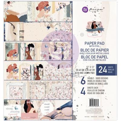 Prima Marketing Indigo Flowers Designpapier - Paper Pad