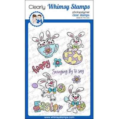 Whimsy Stamps Krista Heij-Barber Clear Stamps - Hoppy Easter Bunny