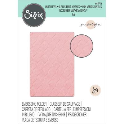 Sizzix By Jennifer Ogborn Textured Fades Embossing Folder - Fan Tiles