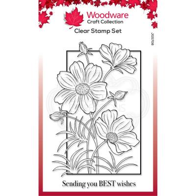 Creative Expressions Woodware Clear Stamps - Cosmos Collection