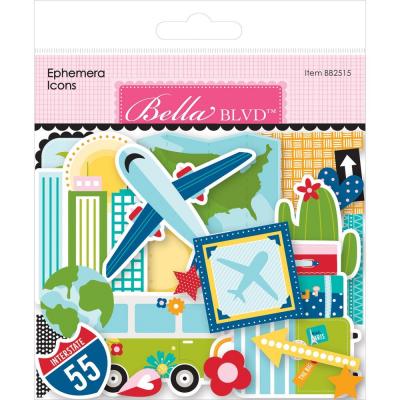 Bella BLVD Time To Travel Die Cuts - Ephemera Icons