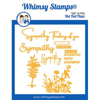 Whimsy Stamps Denise Lynn and Deb Davis Hotfoil Stamps - Sympathy Silhouette
