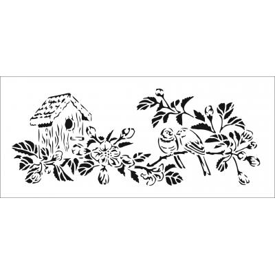 The Crafter's Workshop Stencil - Birdhouse Couple
