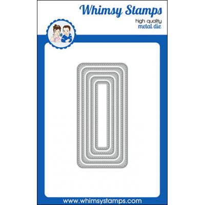 Whimsy Stamps Denise Lynn and Deb Davis Die Set - Mini Slim Rounded Stitched