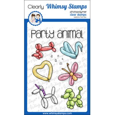 Whimsy Stamps Barbara Sproatmeyer Clear Stamps - Party Animal Balloons