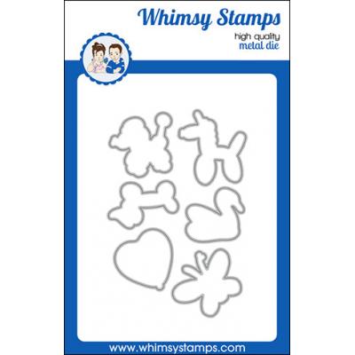 Whimsy Stamps Denise Lynn and Barbara Sproatmeyer Outlines Die Set - Party Animal Balloons