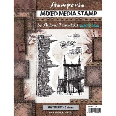 Stamperal Sir Vagabond Aviator Mixed Media Stamps - New York City