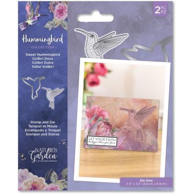 Crafter's Companion Hummingbird Stamp & Die - Sweet Hummingbird