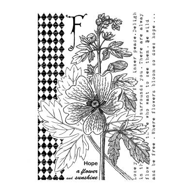 Crafty Individuals Rubber Stamp - F Is For Flower