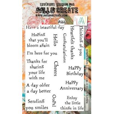 AALL & Create Clear Stamps Nr. 666 - Everyday Sentiments