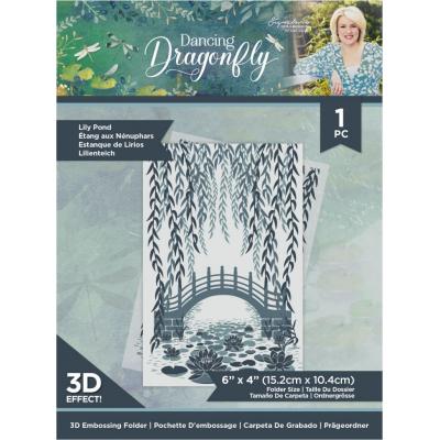 Crafter's Companion Dancing Dragonfly  3D Embossing Folder - Lily Pond