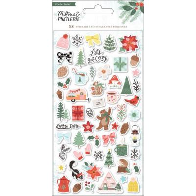 Crate Paper Mittens & Mistletoe Sticker - Puffy Stickers