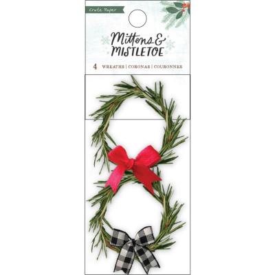 Crate Paper Mittens & Mistletoe Embellishments - Wreaths