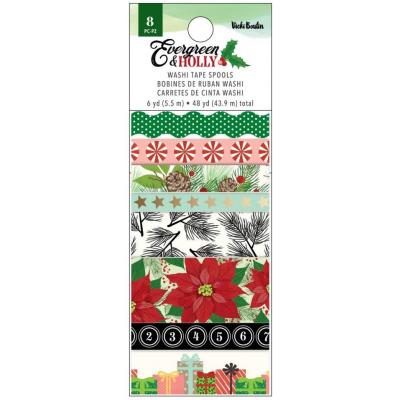 American Crafts Vicki Boutin Evergreen & Holly Klebeband - Washi Tape