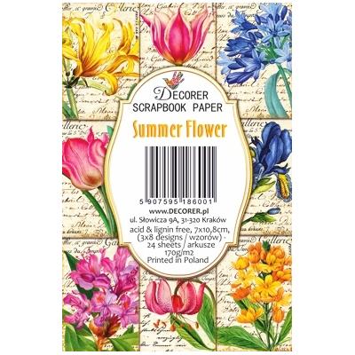 Decorer Summer Flower Designpapiere - Paper Pack