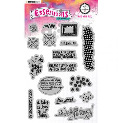 StudioLight Art By Marlene Essentials Nr.131 Cling Stamps - Mixed Media Play