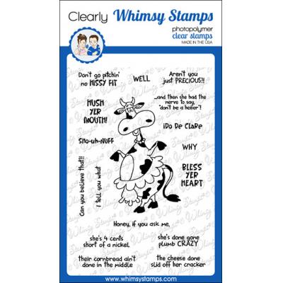 Whimsy Stamps Deb Davis Clear Stamps - Southern Cow Bell