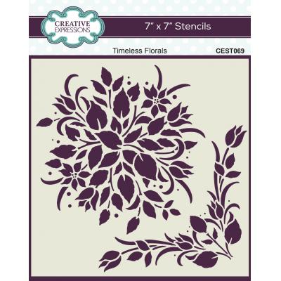 Creative Expressions Stencil - Timeless Florals