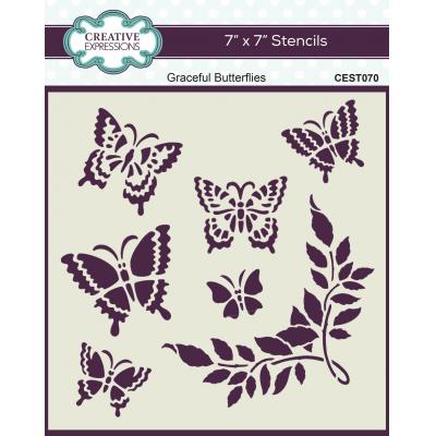 Creative Expressions Stencil - Graceful Butterflies