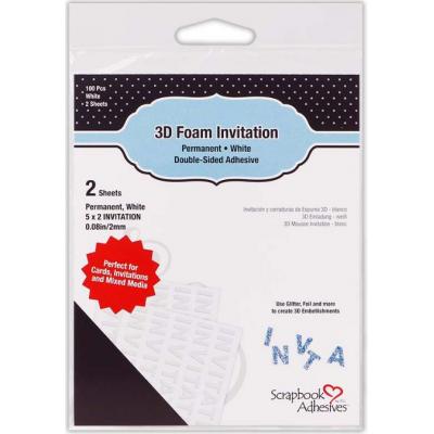 Scrapbook Adhesives - 3D Foam Invitation White