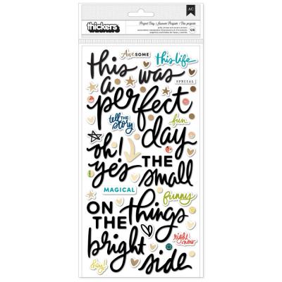 American Crafts Vicki Boutin Print Shop Sticker - Perfect Day Phrase & Accent