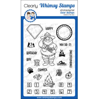 Whimsy Stamps Deb Davis Clear Stamps - Happy Camper Boy