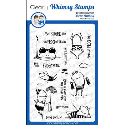 Whimsy Stamps Deb Davis Clear Stamps - Beach Frogs