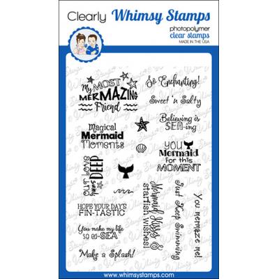 Whimsy Stamps Crissy Armstrong Clear Stamps - Mermaid Moments Sentiments