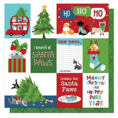 PhotoPlay Santa Paws Designpapier - Meowy Christmas
