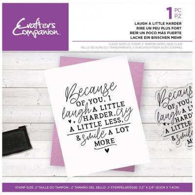 Crafter's Companion Friends For Life Clear Stamp - Laugh A Little Harder