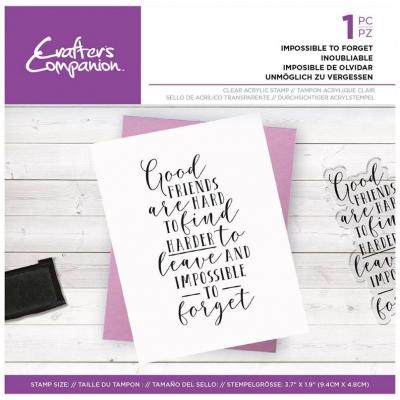 Crafter's Companion Friends For Life Clear Stamp -  Impossible To Forget