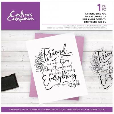 Crafter's Companion Friends For Life Clear Stamp - A Friend Like You