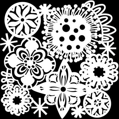 The Crafter's Workshop Stencil - Festive Flowers