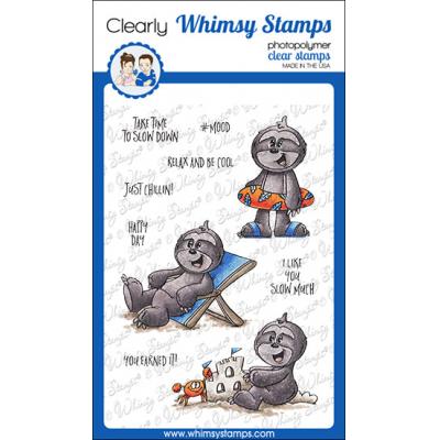 Whimsy Stamps Dustin Pike Clear Stamps - Beach Sloths