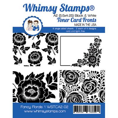 Whimsy Stamps Card Front Pack Spezialpapiere - Fancy Florals 1