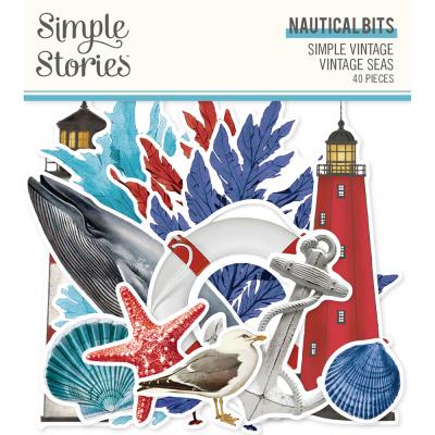 Simple Stories Vintage Seas Die Cuts - Bits & Pieces