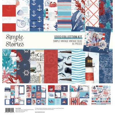 Simple Stories Vintage Seas Designpapiere - Collection Kit