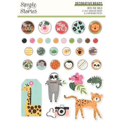 Simple Stories Into The Wild Embellishments - Decorative Brads