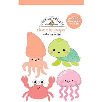 Doodlebug Seaside Summer Doodle-Pops Sticker - Shore Is Fun