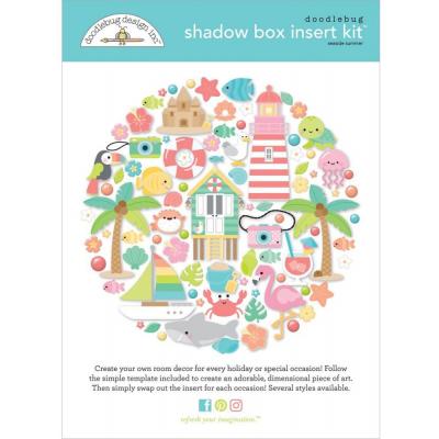 Doodlebug Seaside Summer - Shadowbox Insert Kit