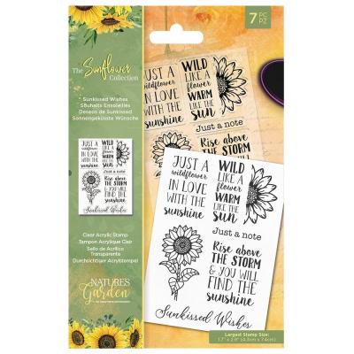 Crafter's Companion The Sunflower Collection Clear Stamps - Sunkissed Wishes