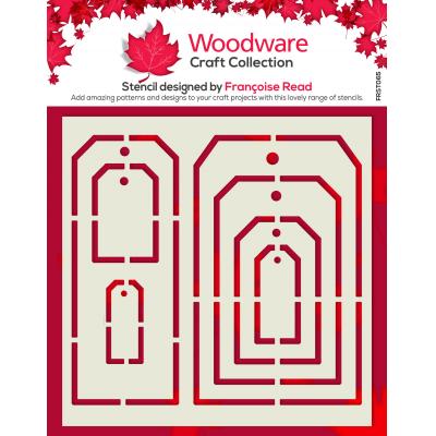 Creative Expressions Woodware Stencil - Tag Templates