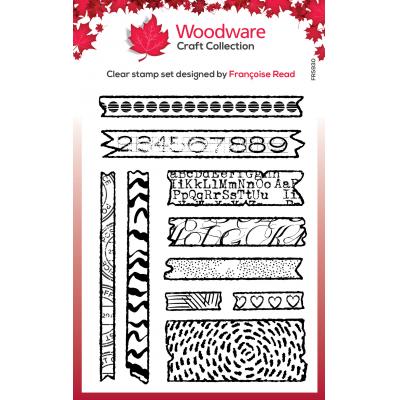 Creative Expressions Woodware Clear Stamps - Scrap Washi