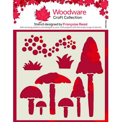 Creative Expressions Woodware Stencil - Mushrooms